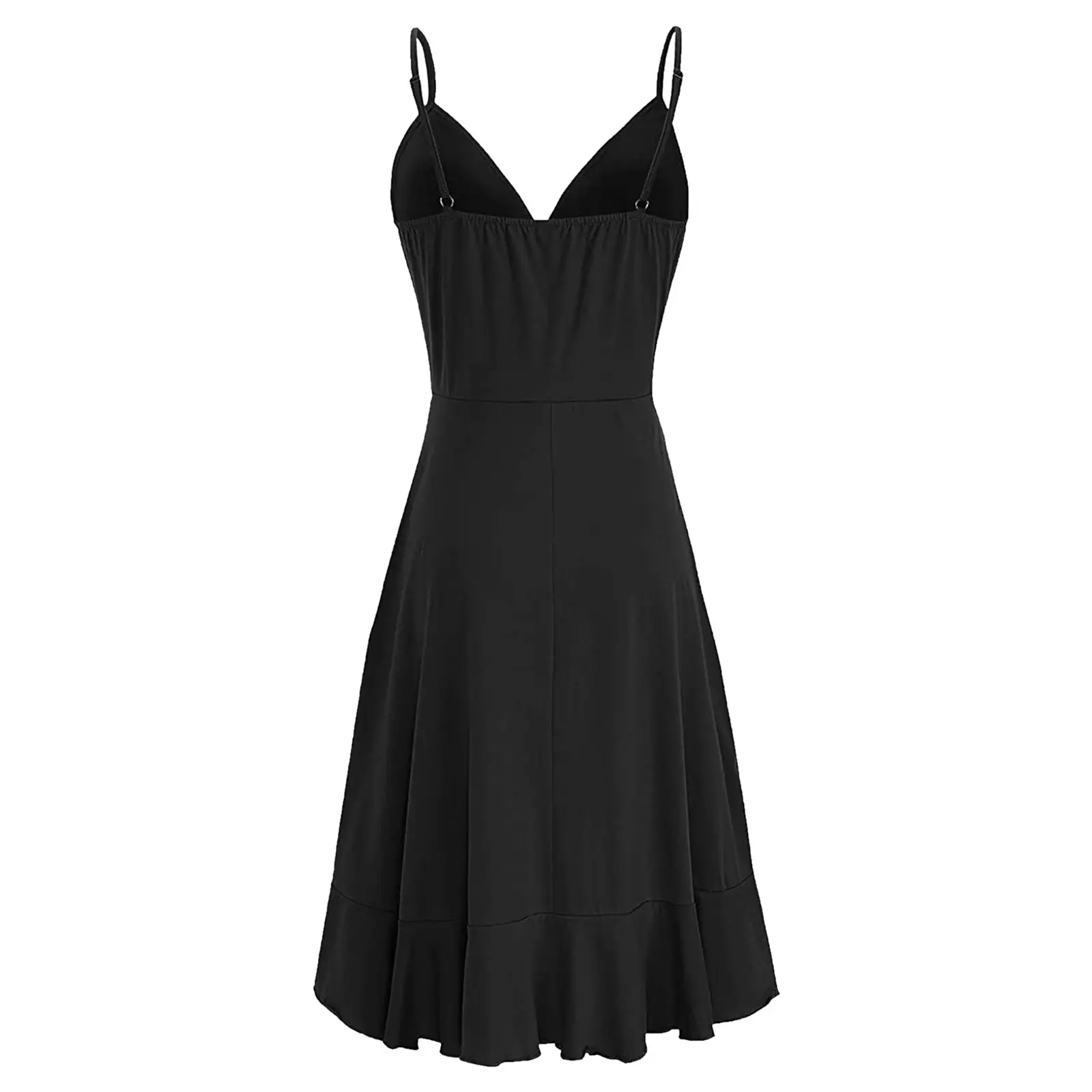 2025 Navy Floral V Neck Sleeveless Swing Dress — feature 6