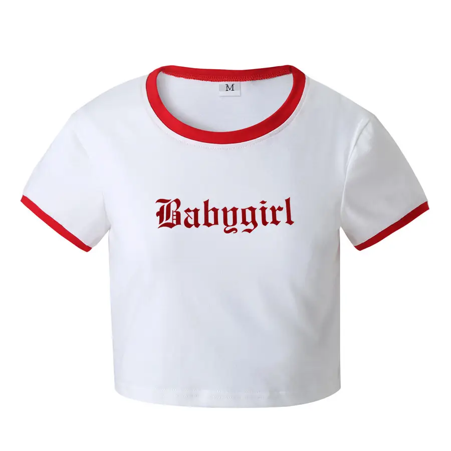 Black Baby Girl Printed Short Sleeve T-Shirt