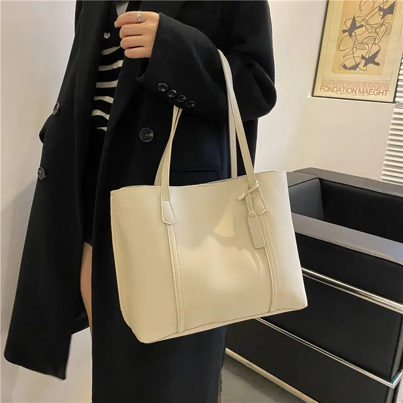 Women's Large Capacity Tan Shoulder Bag - Image 6