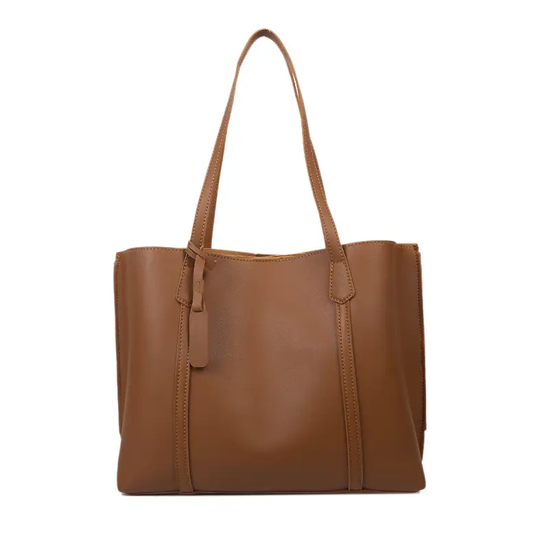 Women's Large Capacity Tan Shoulder Bag - Image 9