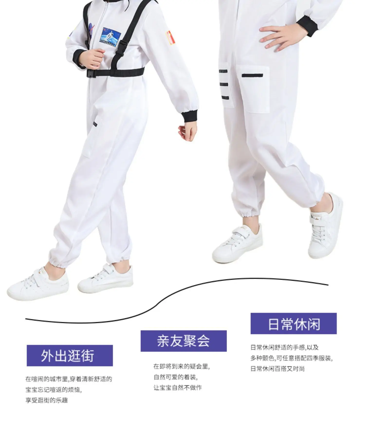 New Year's Astronaut Kids Air Force Cap Suit Blue — feature 7