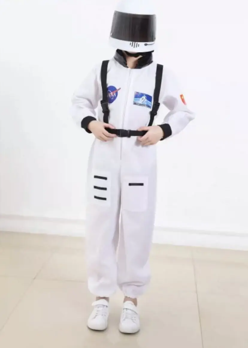 New Year's Astronaut Kids Air Force Cap Suit Blue
