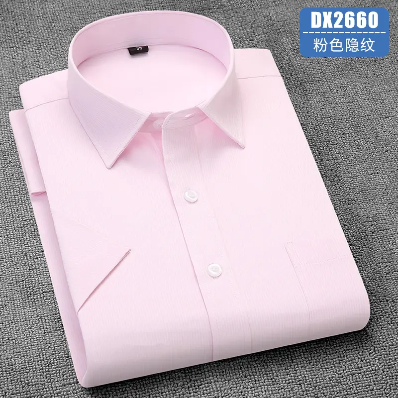 Men's Lavender Short Sleeve Work Shirt Large - Image 10