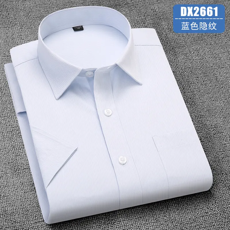 Men's Lavender Short Sleeve Work Shirt Large - Image 11