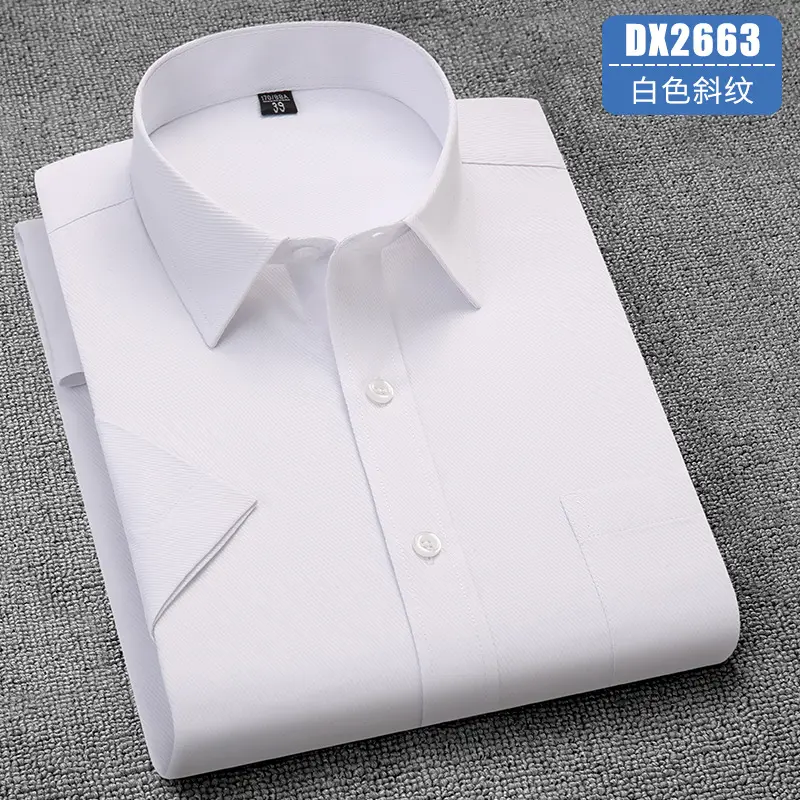 Men's Lavender Short Sleeve Work Shirt Large - Image 12