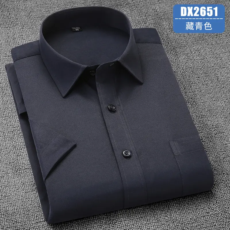 Men's Lavender Short Sleeve Work Shirt Large - Image 2