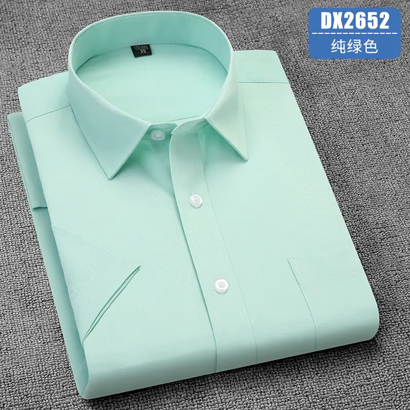 Men's Lavender Short Sleeve Work Shirt Large - Image 3