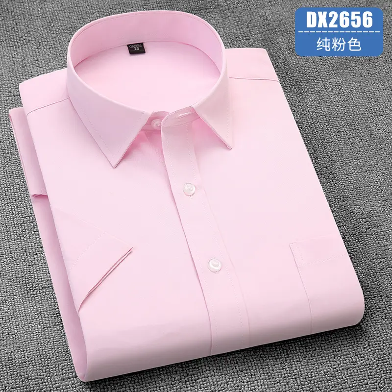 Men's Lavender Short Sleeve Work Shirt Large - Image 6