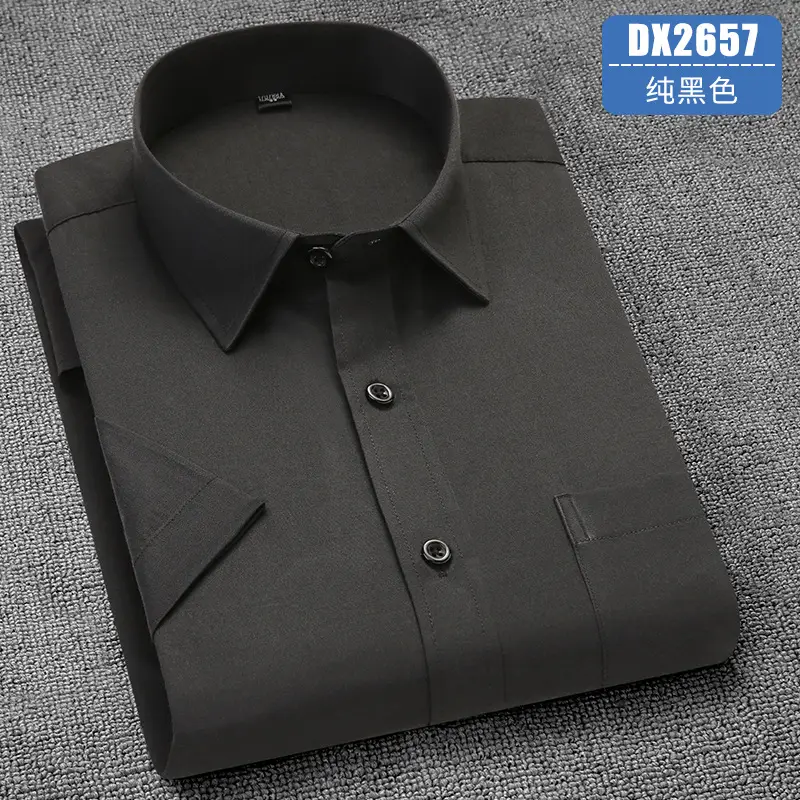 Men's Lavender Short Sleeve Work Shirt Large - Image 7