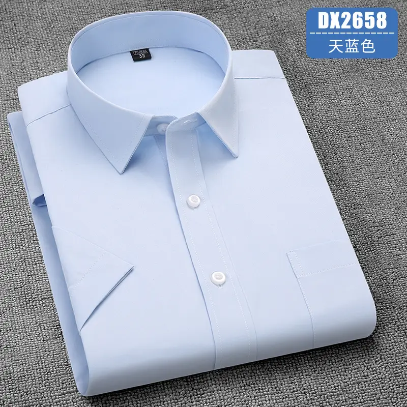Men's Lavender Short Sleeve Work Shirt Large - Image 8