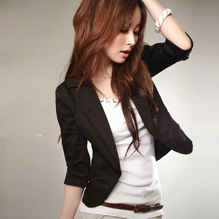 2024 Pink Blazer Women Korean Style Slim Fit - Image 3