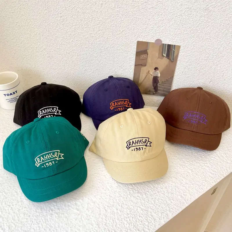 Women Korean Letter Bim Baseball Cap Green 1987