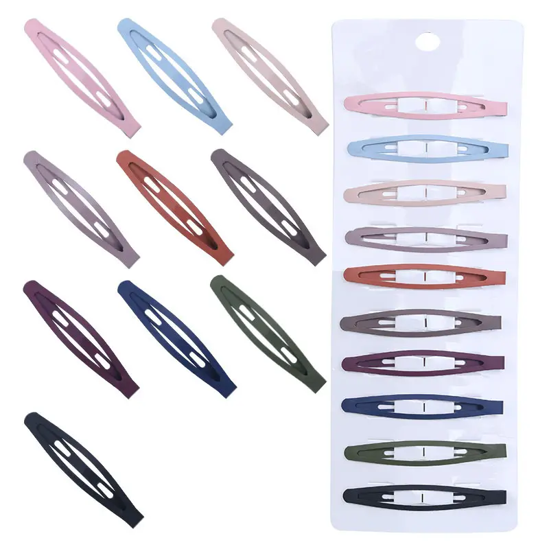 Metal Hair Clip 6cm Bangs Matte 10-Color - Image 5