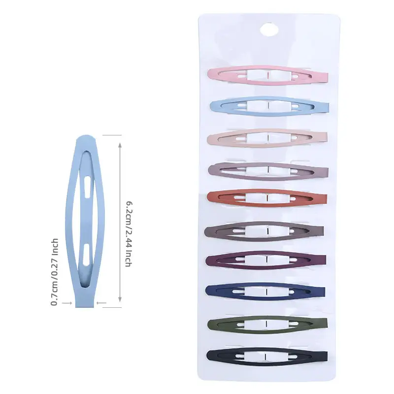 Metal Hair Clip 6cm Bangs Matte 10-Color - Image 6