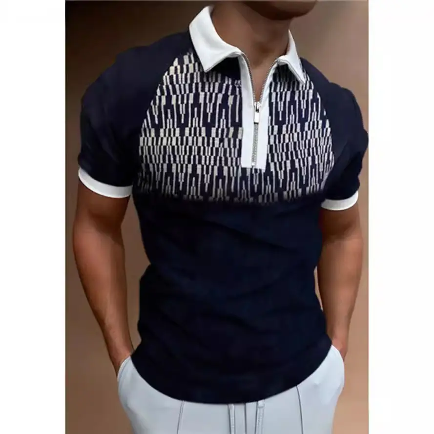 3D Printed Men's Orange Black Polo Shirt - Image 12