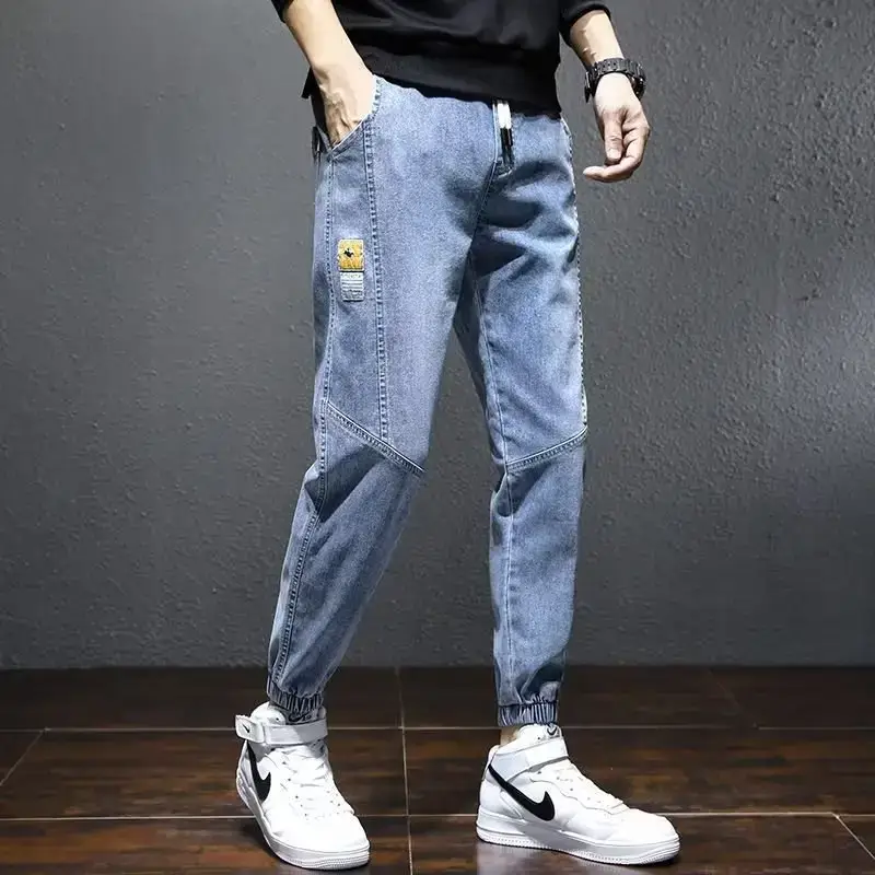 Men Large Black Workwear Pants Casual Leggings Harem - Image 5