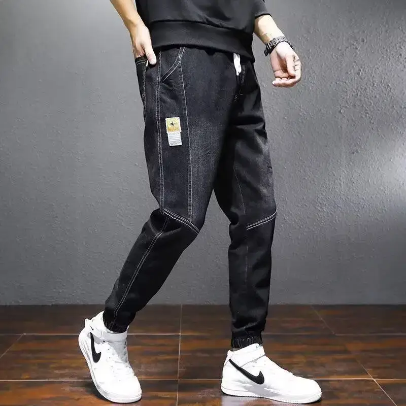 Men Large Black Workwear Pants Casual Leggings Harem - Image 6