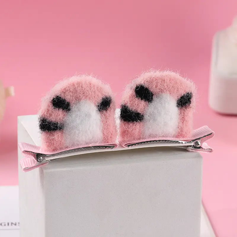 Plush Cat Ear Hair Clip Women's Small Clip Rabbit Hair Clip Headwear Children's Cute Hair Clip Top Clip Duckbill Clip - Image 9