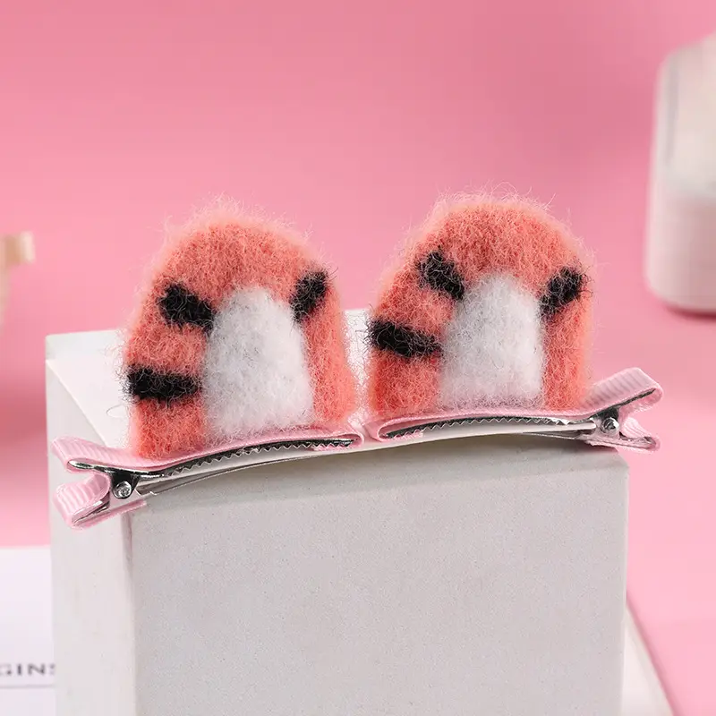 Plush Cat Ear Hair Clip Women's Small Clip Rabbit Hair Clip Headwear Children's Cute Hair Clip Top Clip Duckbill Clip - Image 10