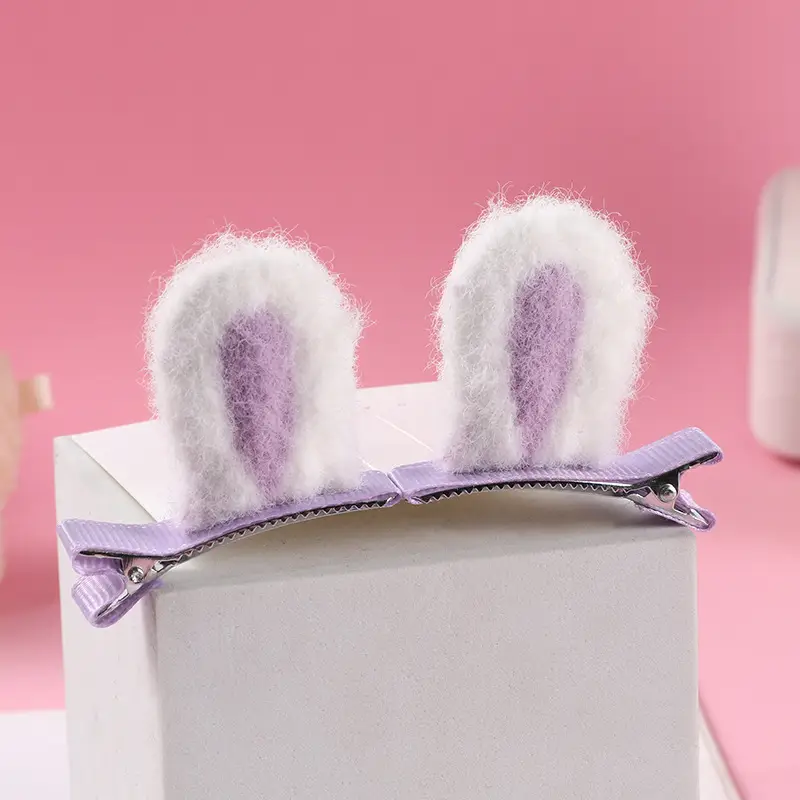 Plush Cat Ear Hair Clip Women's Small Clip Rabbit Hair Clip Headwear Children's Cute Hair Clip Top Clip Duckbill Clip - Image 18