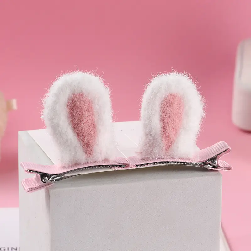 Plush Cat Ear Hair Clip Women's Small Clip Rabbit Hair Clip Headwear Children's Cute Hair Clip Top Clip Duckbill Clip - Image 20