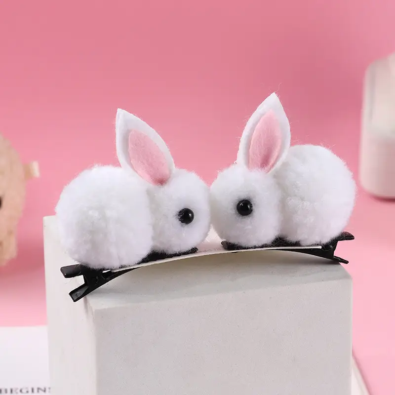 Plush Cat Ear Hair Clip Women's Small Clip Rabbit Hair Clip Headwear Children's Cute Hair Clip Top Clip Duckbill Clip - Image 22