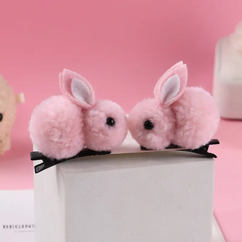 Plush Cat Ear Hair Clip Women's Small Clip Rabbit Hair Clip Headwear Children's Cute Hair Clip Top Clip Duckbill Clip - Image 24