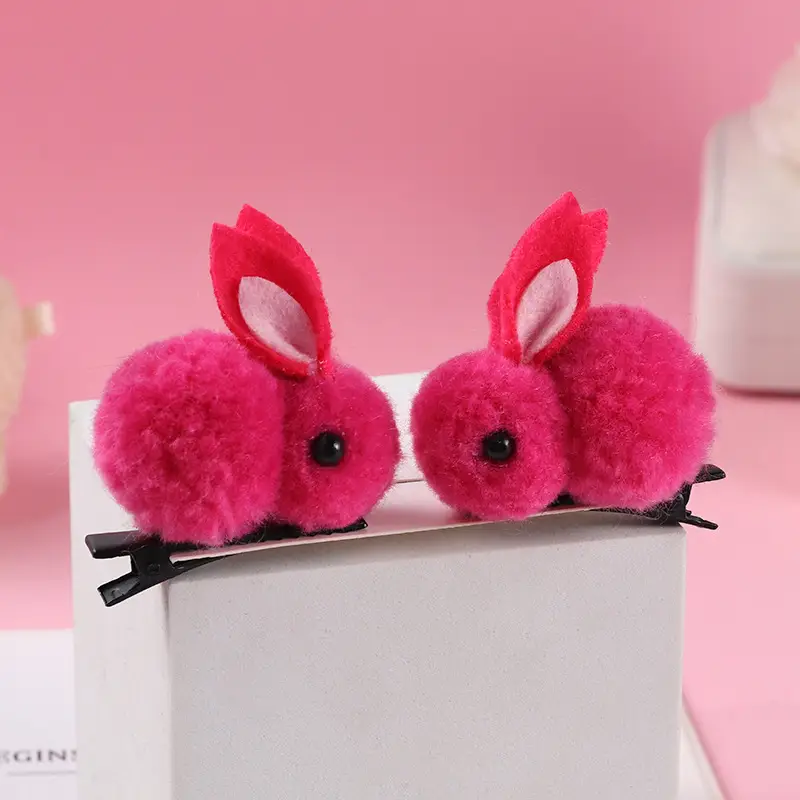 Plush Cat Ear Hair Clip Women's Small Clip Rabbit Hair Clip Headwear Children's Cute Hair Clip Top Clip Duckbill Clip - Image 25