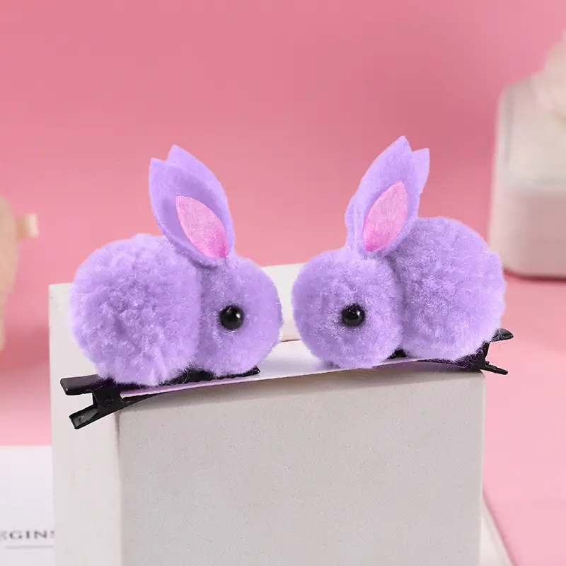 Plush Cat Ear Hair Clip Women's Small Clip Rabbit Hair Clip Headwear Children's Cute Hair Clip Top Clip Duckbill Clip - Image 27