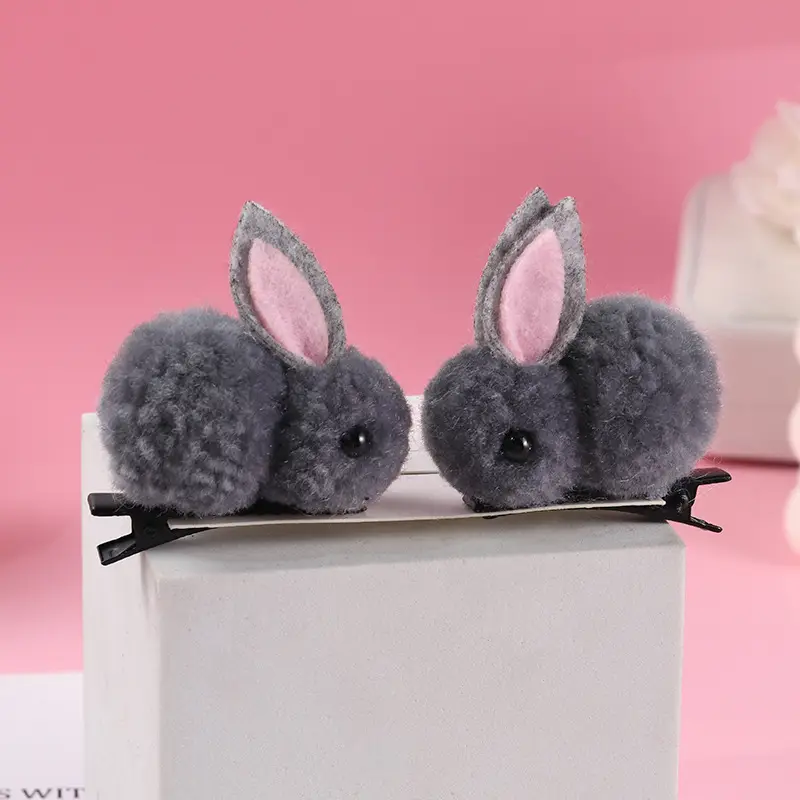 Plush Cat Ear Hair Clip Women's Small Clip Rabbit Hair Clip Headwear Children's Cute Hair Clip Top Clip Duckbill Clip - Image 29