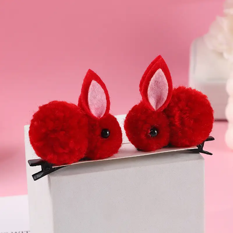 Plush Cat Ear Hair Clip Women's Small Clip Rabbit Hair Clip Headwear Children's Cute Hair Clip Top Clip Duckbill Clip - Image 30