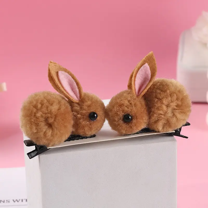 Plush Cat Ear Hair Clip Women's Small Clip Rabbit Hair Clip Headwear Children's Cute Hair Clip Top Clip Duckbill Clip - Image 31