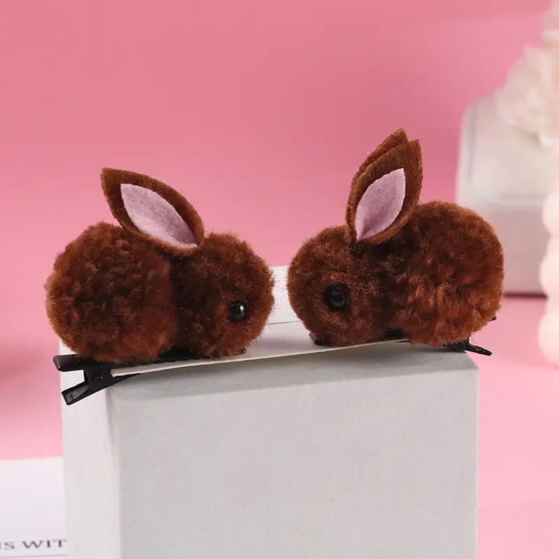 Plush Cat Ear Hair Clip Women's Small Clip Rabbit Hair Clip Headwear Children's Cute Hair Clip Top Clip Duckbill Clip - Image 32