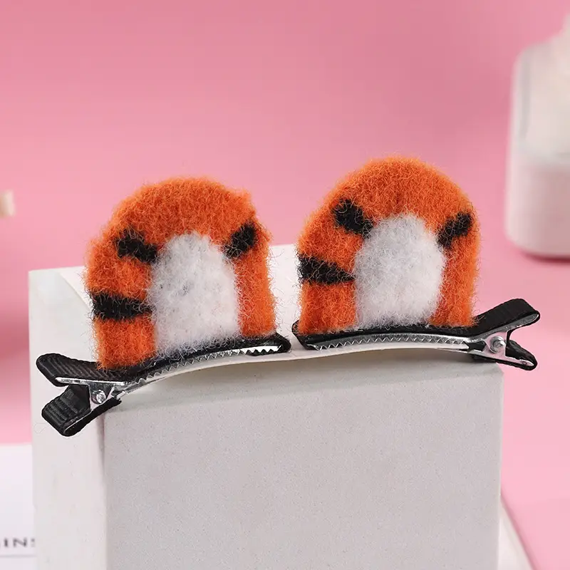 Plush Cat Ear Hair Clip Women's Small Clip Rabbit Hair Clip Headwear Children's Cute Hair Clip Top Clip Duckbill Clip - Image 6