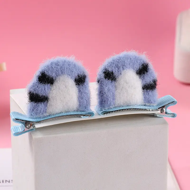 Plush Cat Ear Hair Clip Women's Small Clip Rabbit Hair Clip Headwear Children's Cute Hair Clip Top Clip Duckbill Clip - Image 8