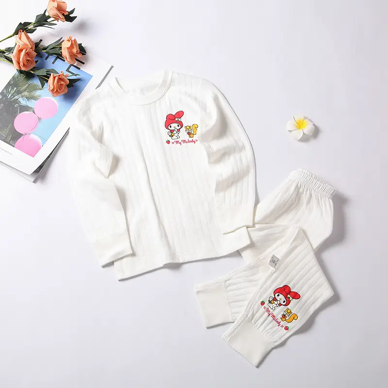 Children Cotton Suit Pink Embroidered Baby Set