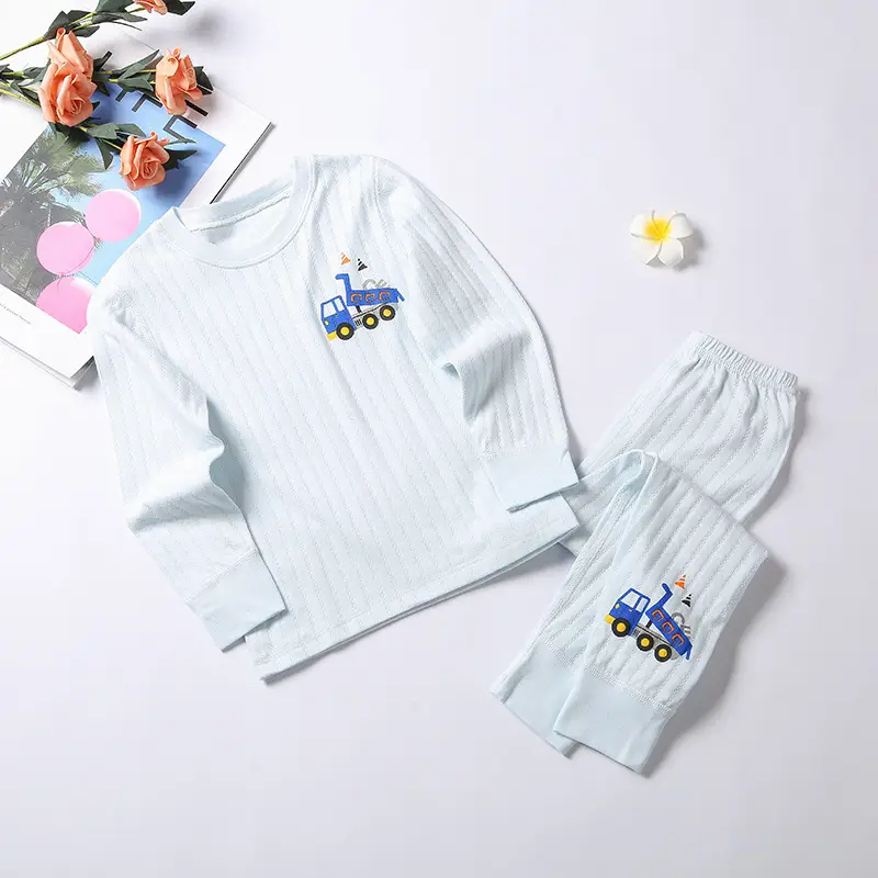 Children Cotton Suit Pink Embroidered Baby Set