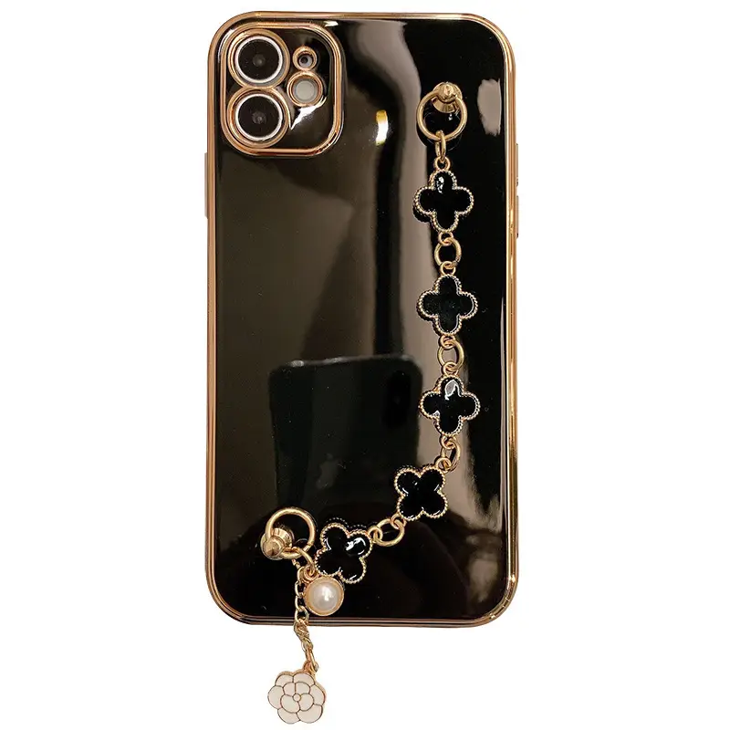Apple 17Promax Phone Case with Four-Leaf Clover Charm