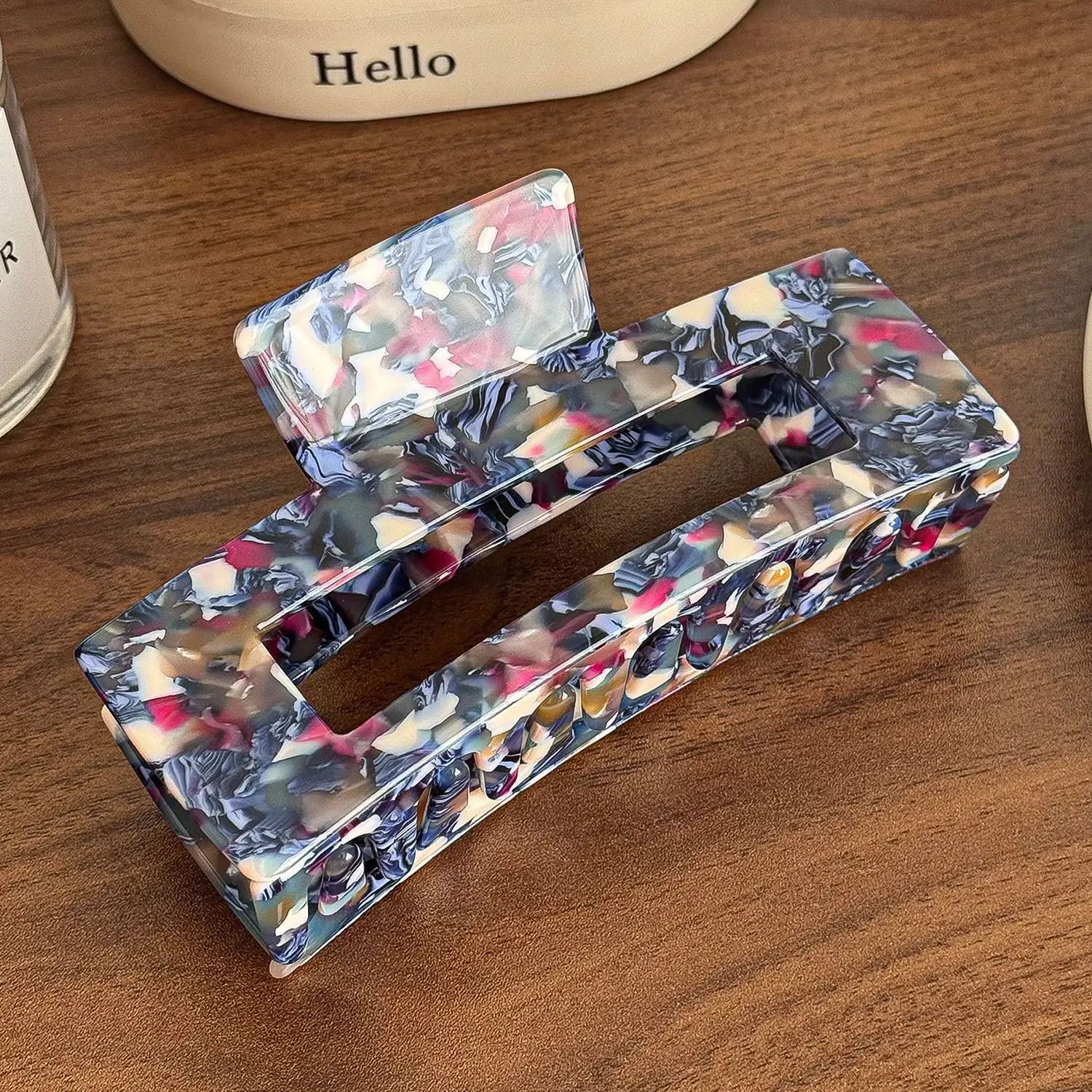 Oversized Korean Style Hair Clips 13cm Square - Image 11