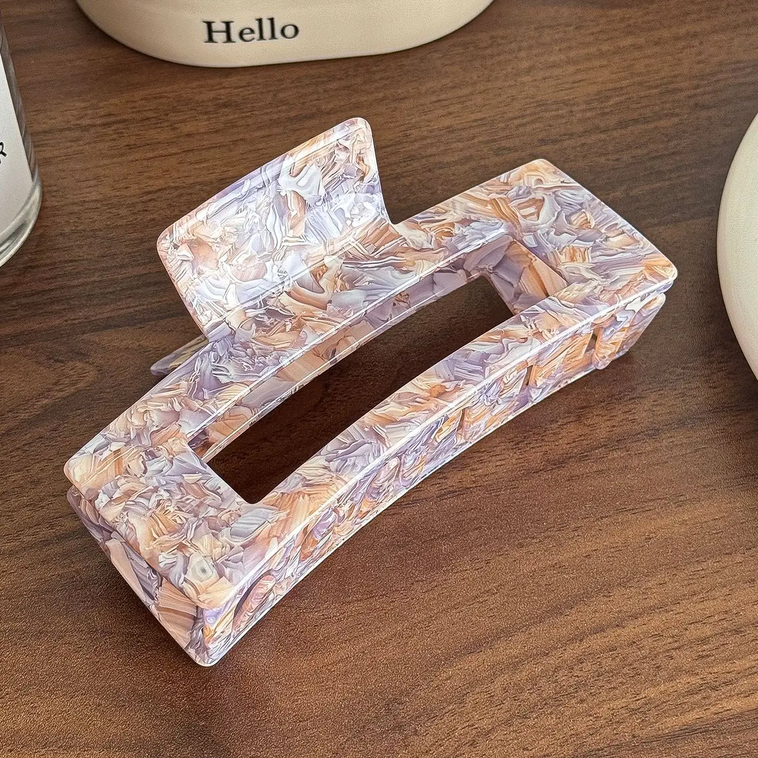 Oversized Korean Style Hair Clips 13cm Square - Image 12