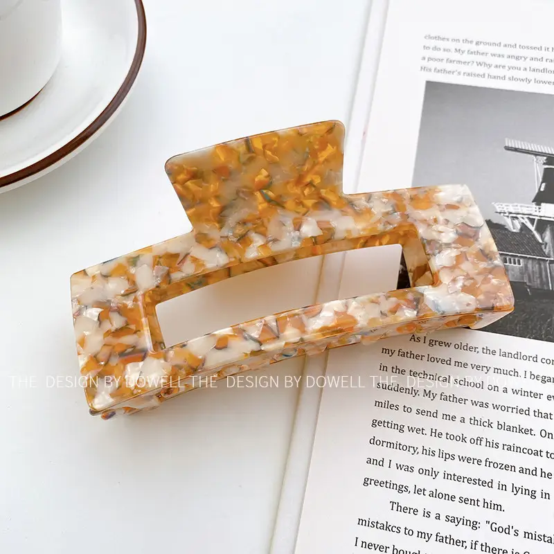 Oversized Korean Style Hair Clips 13cm Square - Image 7