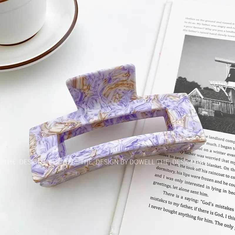 Oversized Korean Style Hair Clips 13cm Square - Image 9