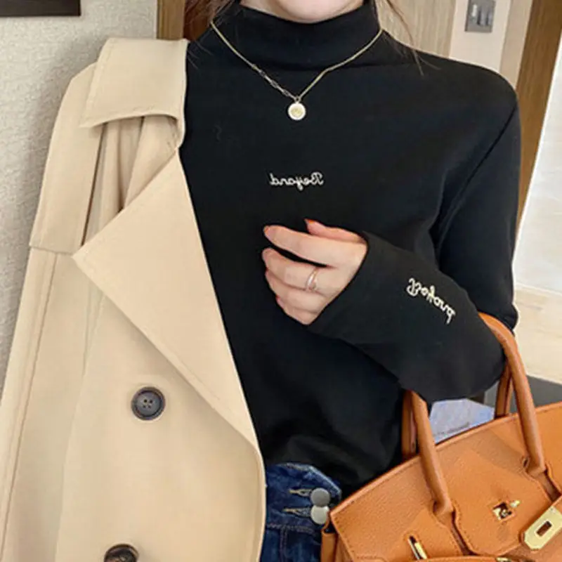 Women Velvet Fleece Slim Fit Shirt Long Sleeve Winter - Image 6