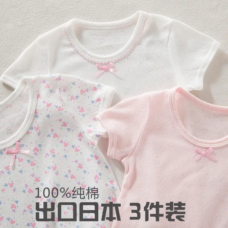 Pure Cotton Infant T-Shirts for Girls, Moisture-Wicking, All-Cotton - Image 2