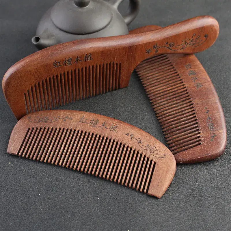 Men's Red Sandalwood Hair Comb 190x55x18mm