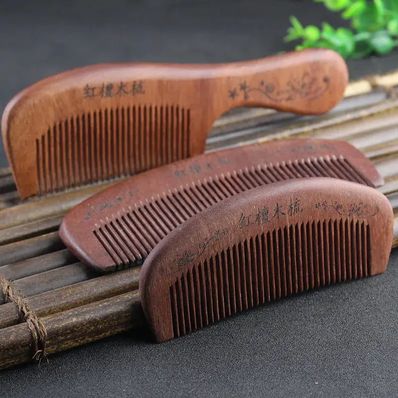 Men's Red Sandalwood Hair Comb 190x55x18mm