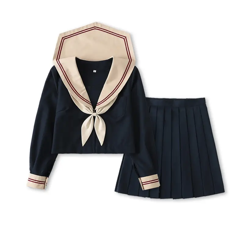 Japanese Sailor Suit Skirt Long Sleeve Academic Uniform - Image 4