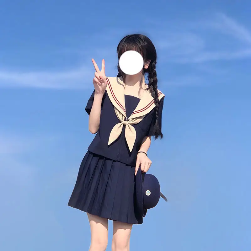 Japanese Sailor Suit Skirt Long Sleeve Academic Uniform - Image 3
