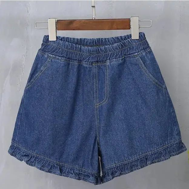 Girls Denim Shorts Mid Size Loose Summer Pants - Image 2