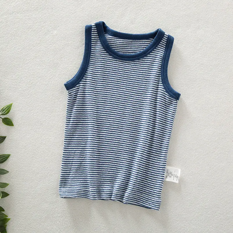Children's Sleeveless Anchor Print Top White Cotton - Image 17